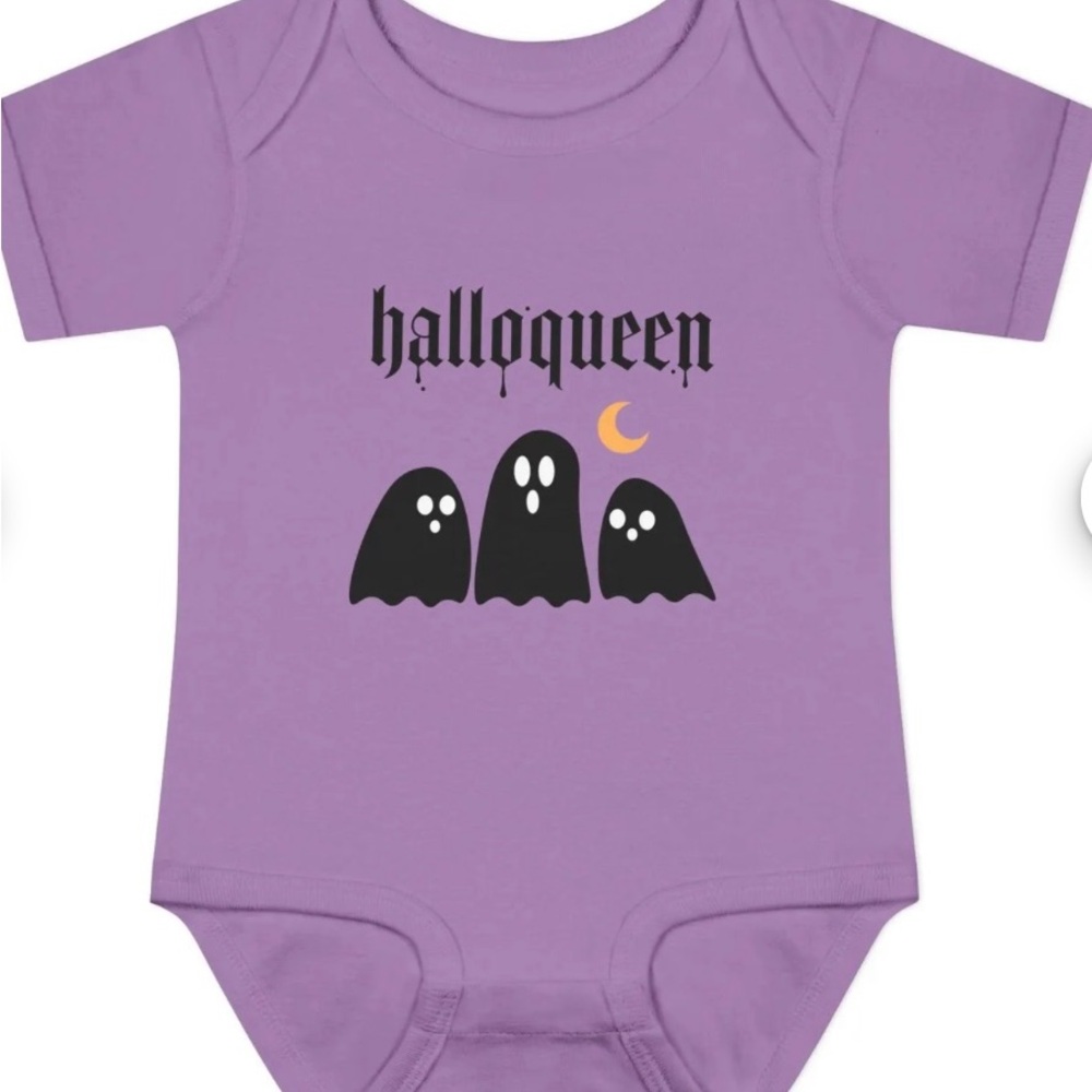 Purple Halloqueen Baby Onesie